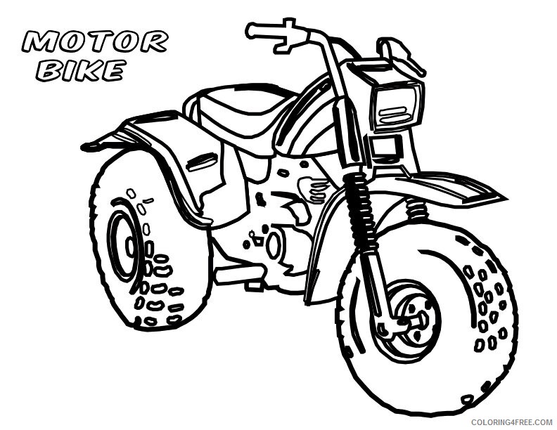 Atv Coloring Pages Printable Sheets Free Dirt Bike Color Pages 2021 A 3552 Coloring4free Coloring4free Com