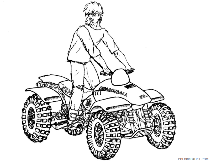 ATV Coloring Pages Printable Sheets Quad ATV 7 Transportation – 2021 a 3554 Coloring4free