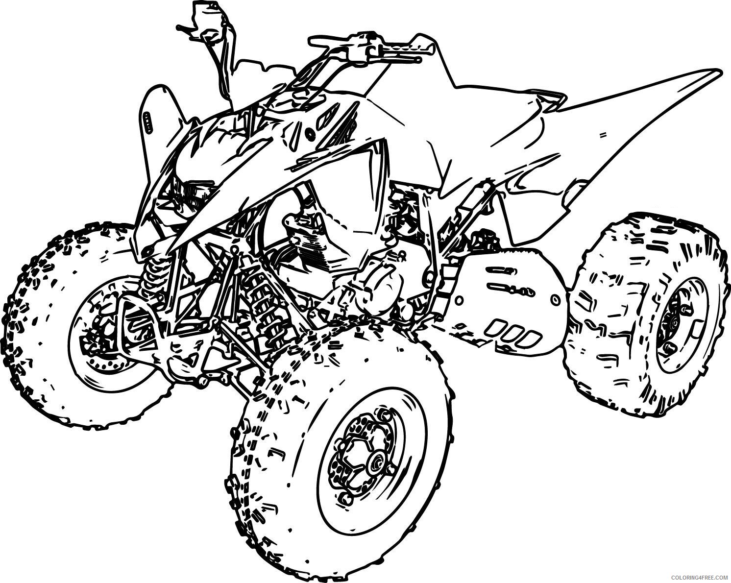 ATV Coloring Pages Printable Sheets cool Sport ATV Yamaha Raptor 2021 a 3551 Coloring4free