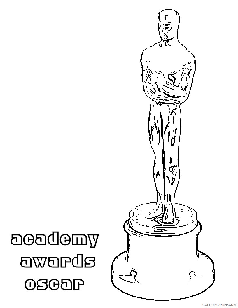 Academy Awards Oscars Coloring Pages Printable Sheets Academy Awards Oscar Page 2021 a Coloring4free