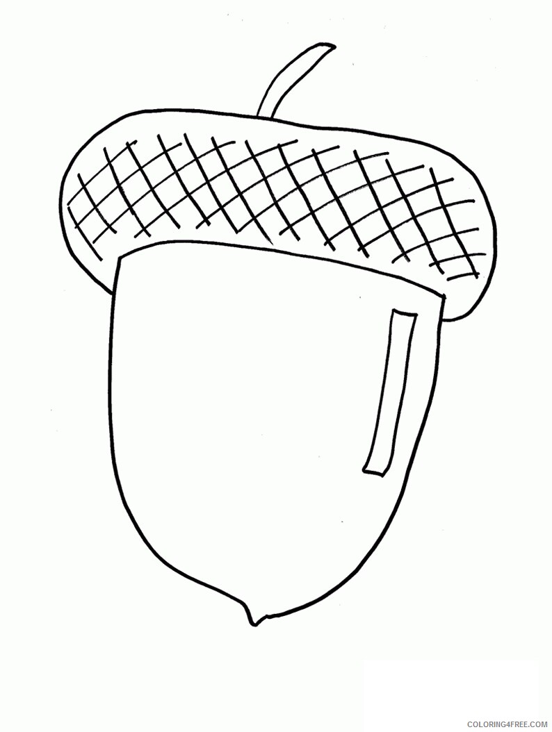 Acorns Coloring Pages Printable Sheets Acorn for 2021 a 1481 Coloring4free