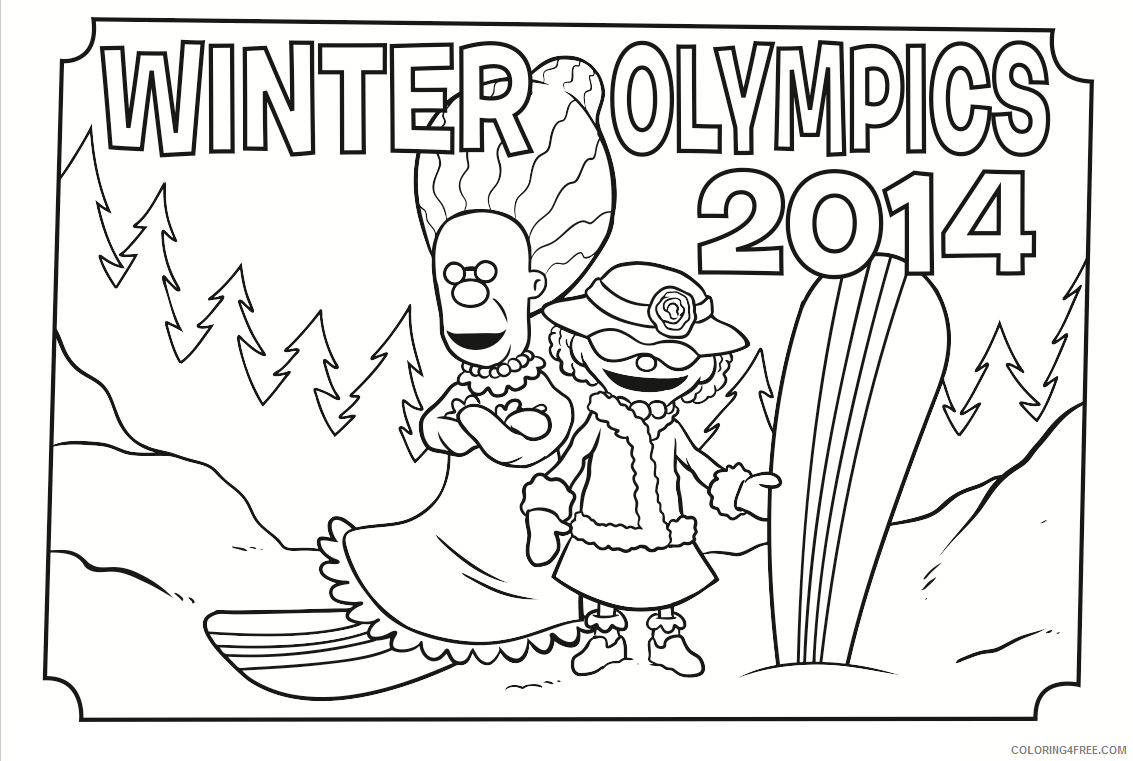 Activity Coloring Page Printable Sheets Free Winter Olympics Activities Coloring 2021 a 1515 Coloring4free