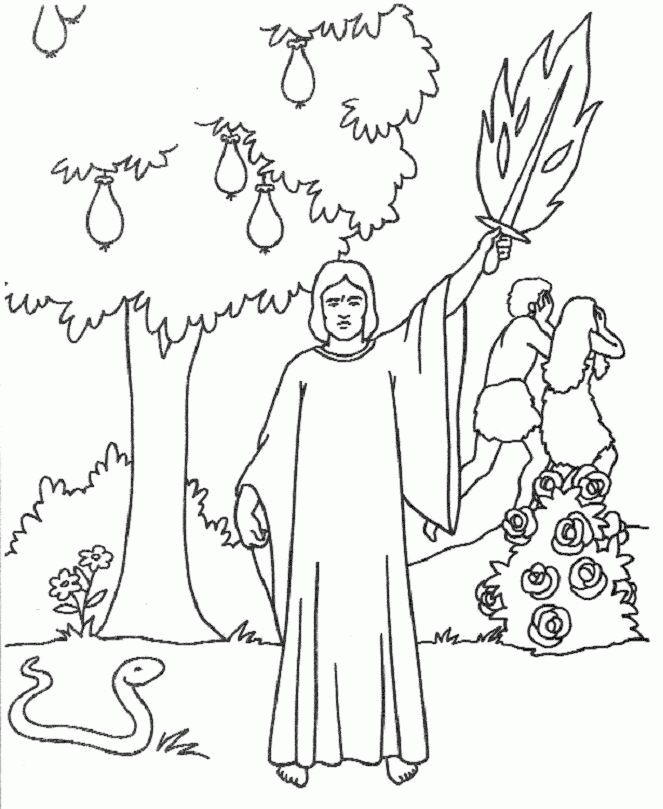 Adam and Eve Coloring Pages Printable Sheets Adam And Eve In The 2021 a 1602 Coloring4free