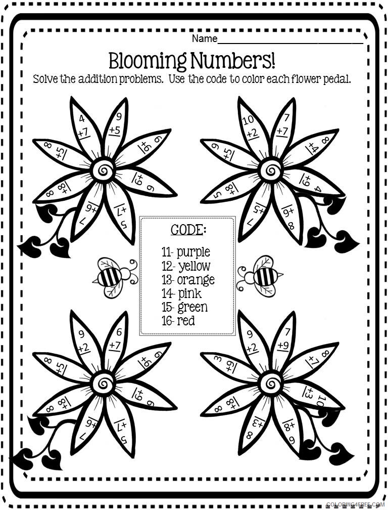 Addition Color By Number Printable Sheets Toris Teacher Tips March 2013 2021 a 1672 Coloring4free