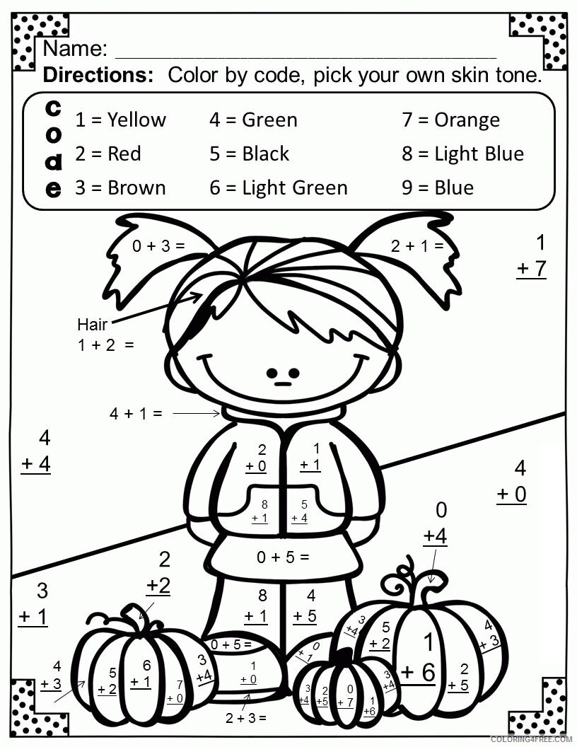 Addition and Subtraction Coloring Pages Printable Sheets Related Addition item 2021 a 1648 Coloring4free