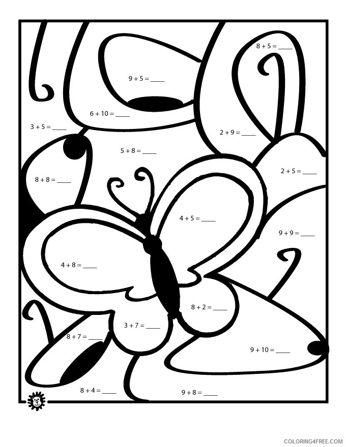 Addition and Subtraction Coloring Pages Printable Sheets on 2021 a 1641 Coloring4free