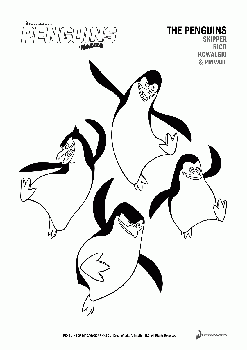 Adelie Penguin Coloring Page Printable Sheets Penguin Of Madagascar Pages 2021 a 1702 Coloring4free
