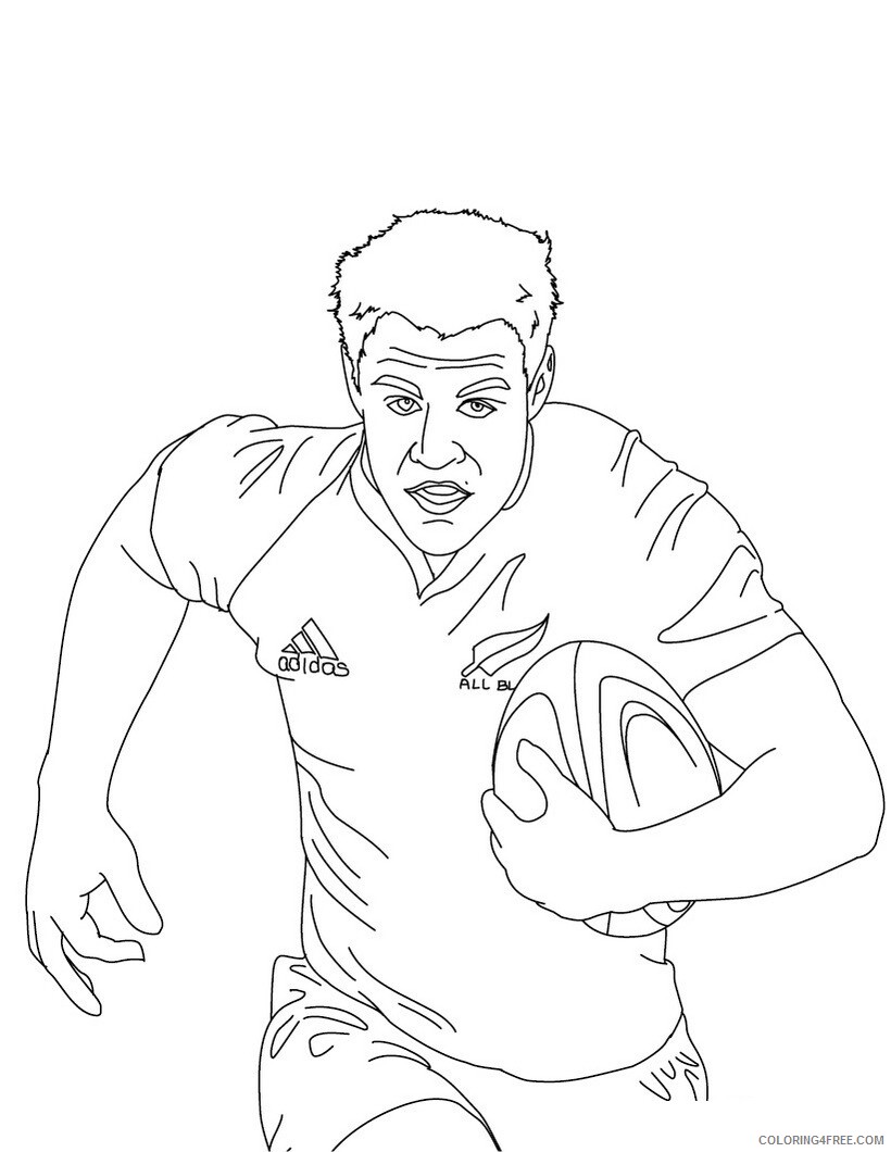 Adidas Coloring Pages Printable Sheets Dan carter rugby player coloring 2021 a 1705 Coloring4free