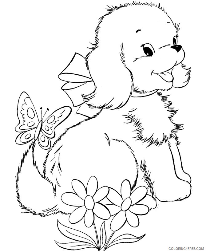 Adorable Puppy Coloring Pages Printable Sheets Cute Puppy Image to Print 2021 a 1712 Coloring4free
