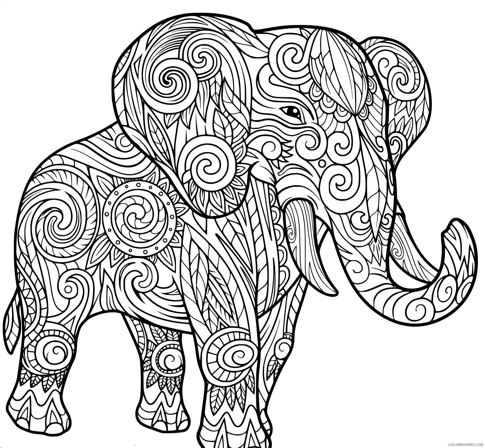 Adult Animal Coloring Pages Printable Sheets Free Animal For 2021 a 1747 Coloring4free