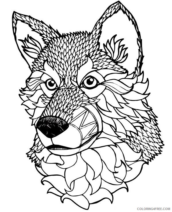 Adult Animal Coloring Pages Printable Sheets Mandala Dog Adult Animal Coloring 2021 a 1749 Coloring4free