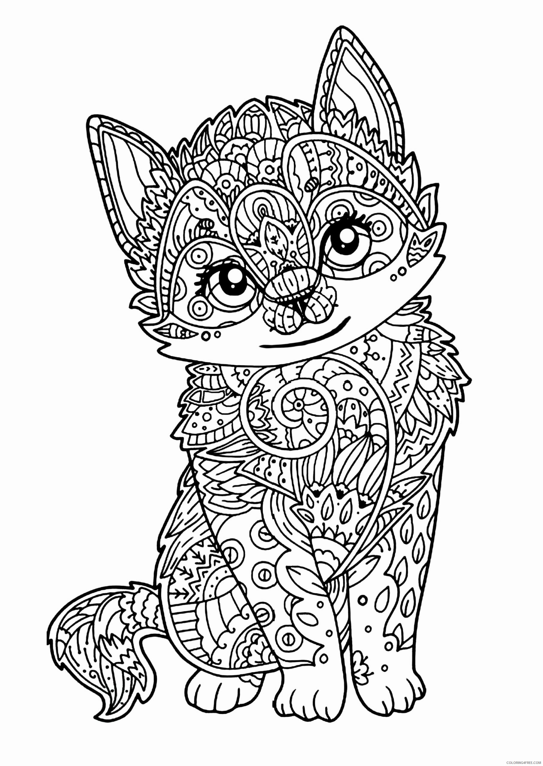 Adult Animal Coloring Pages Printable Sheets amazing cat jpg 2021 a 1734 Coloring4free