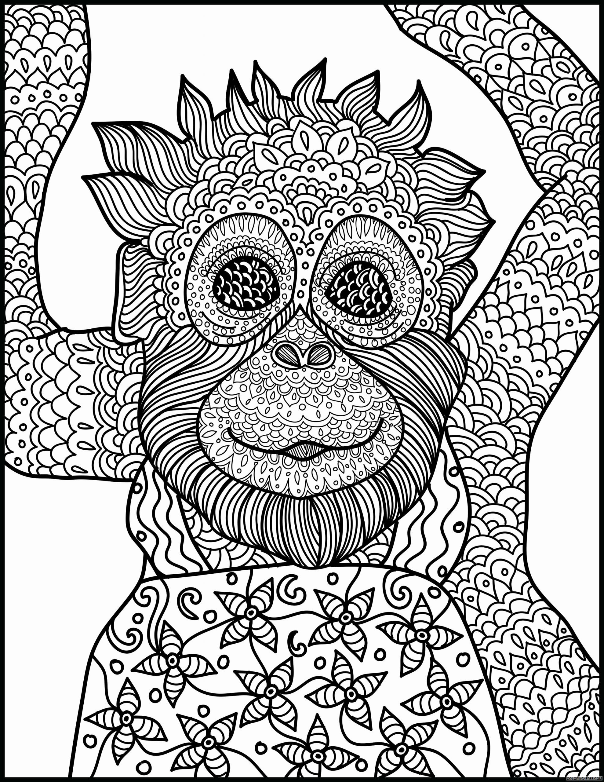 Adult Animals Coloring Pages Printable Sheets 21 Adult Books Animals 2021 a 1756 Coloring4free