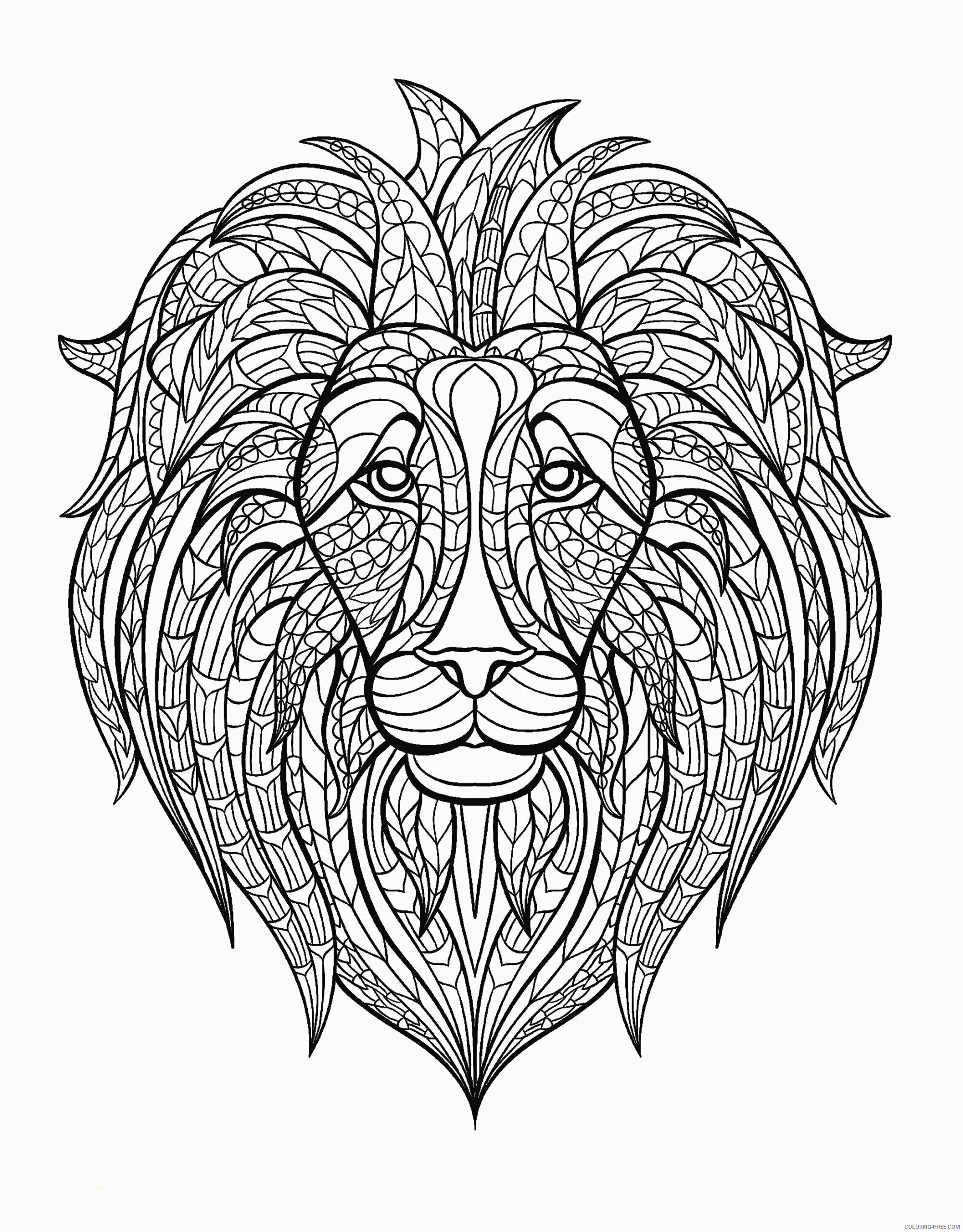 Adult Animals Coloring Pages Printable Sheets Free For Adults 2021 a 1781 Coloring4free