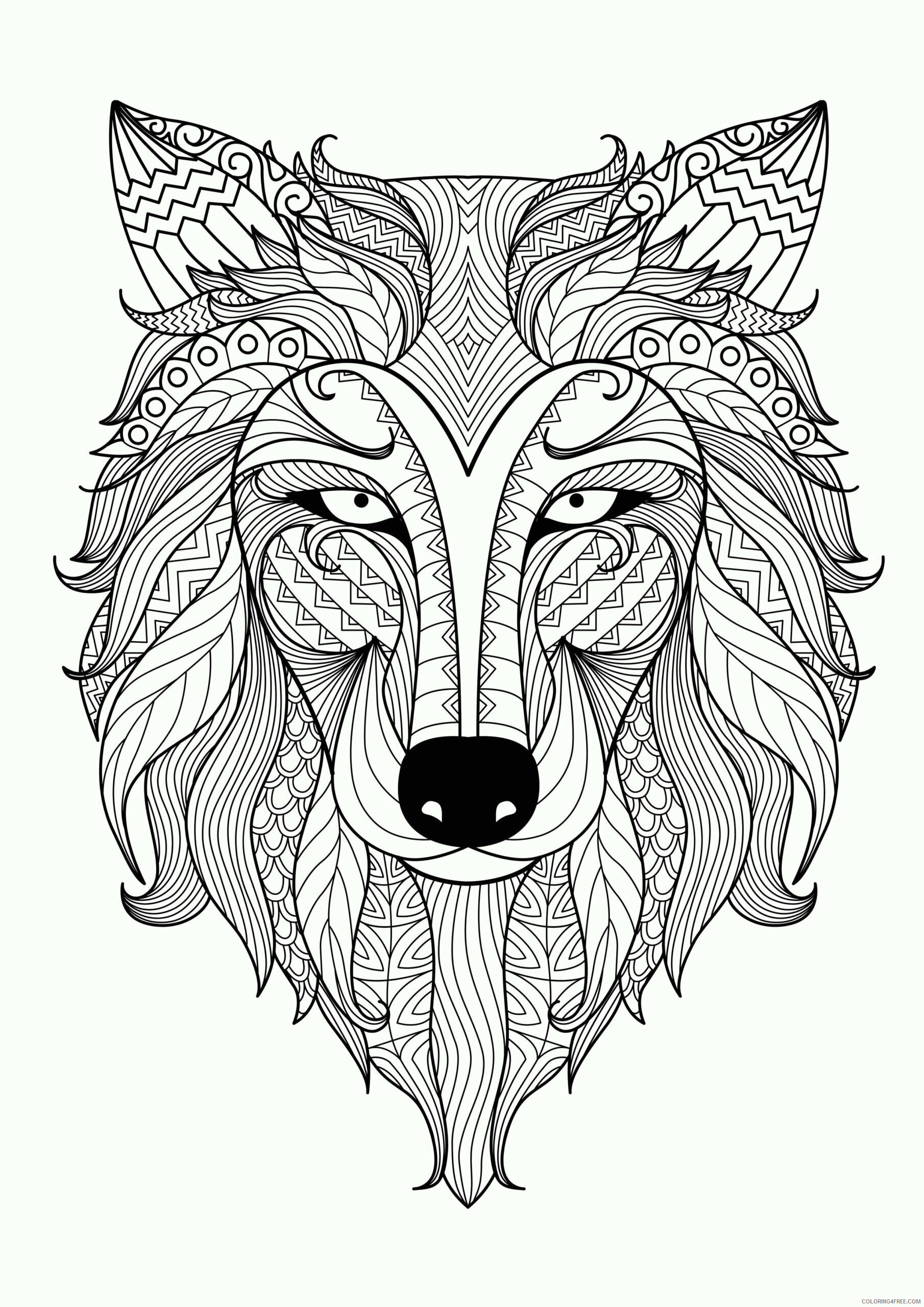 Adult Animals Coloring Pages Printable Sheets Free For Adults 2021 a 1782 Coloring4free