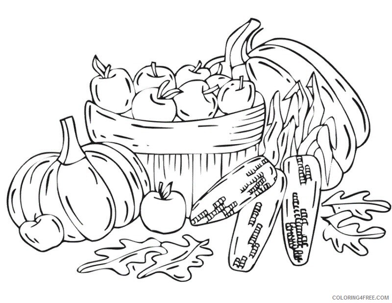 Adult Coloring Book Pages Printable Sheets Autumn Harvest Free 2021 a 1806 Coloring4free