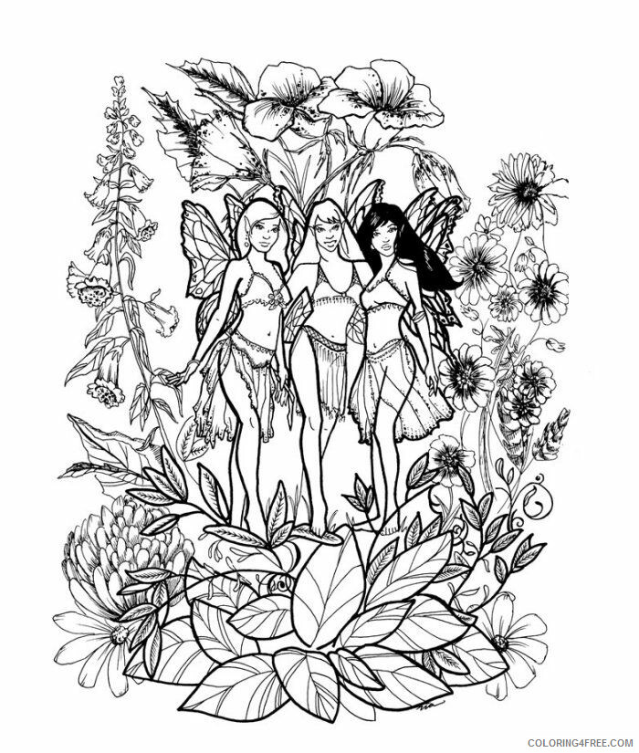 Adult Coloring Page Fairy Printable Sheets Autumn Fairy For 2021 a 1839 Coloring4free