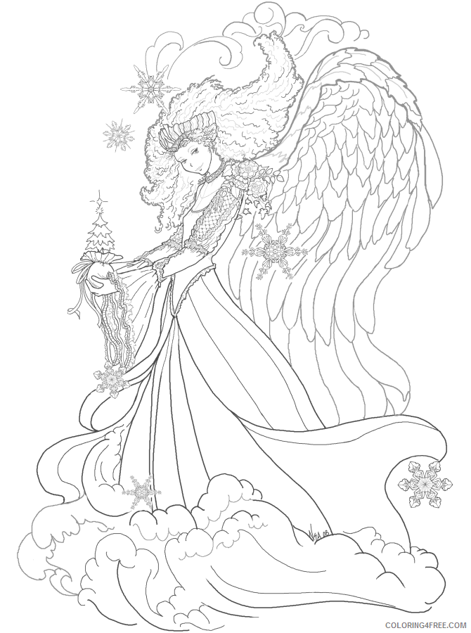 Adult Coloring Page Fairy Printable Sheets Free Printable 1 2021 a 1848 Coloring4free