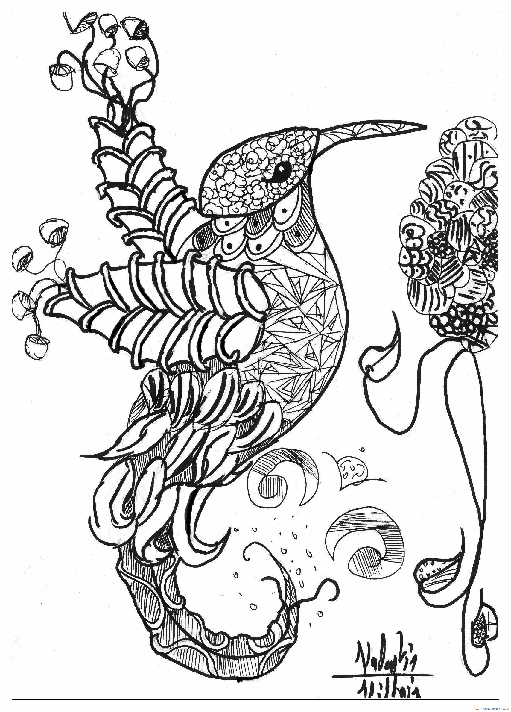 Adult Coloring Pages Animals Printable Sheets Animal for adults 2021 a 1899 Coloring4free