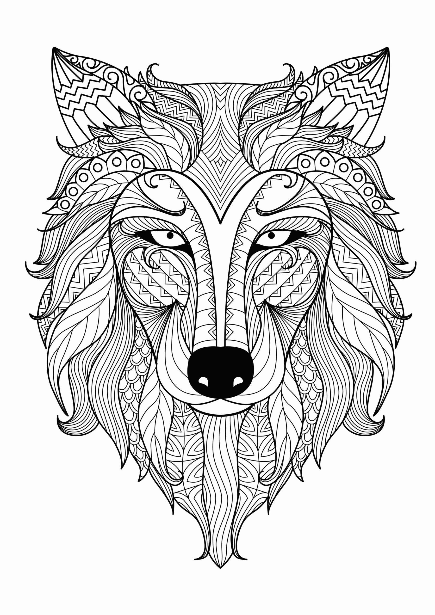 Adult Coloring Pages Animals Printable Sheets Animal for adults 2021 a 1900 Coloring4free