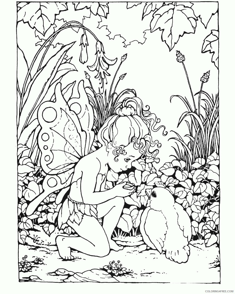 Adult Coloring Pages Fairies Printable Sheets Ideas About Fairy 2021 a 1917 Coloring4free