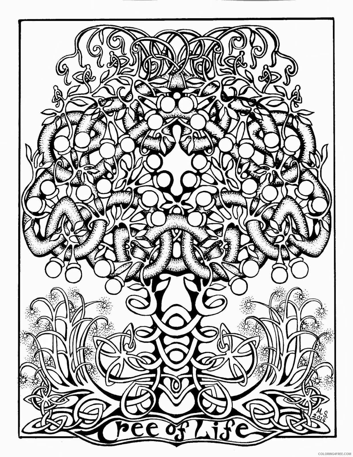 Adult Coloring Pages Free Celtic Printable Sheets Butterfly Tree Page Coloring 2021 a 1949 Coloring4free