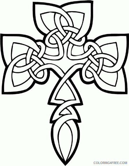 Adult Coloring Pages Free Celtic Printable Sheets Celtic Cross for 2021 a 1952 Coloring4free