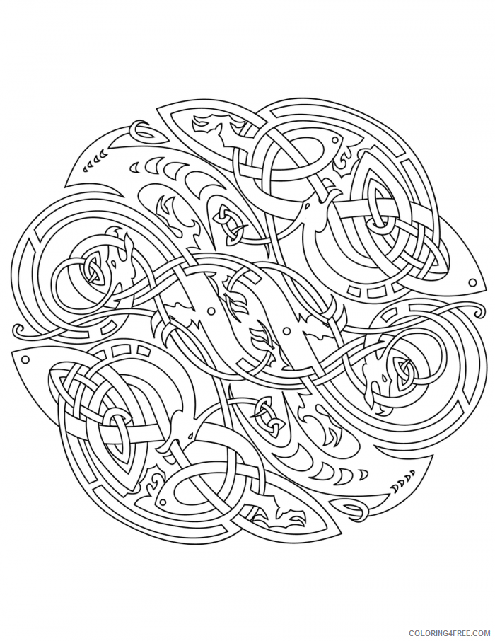 Adult Coloring Pages Free Celtic Printable Sheets Celtic For Adults 2021 a 1951 Coloring4free