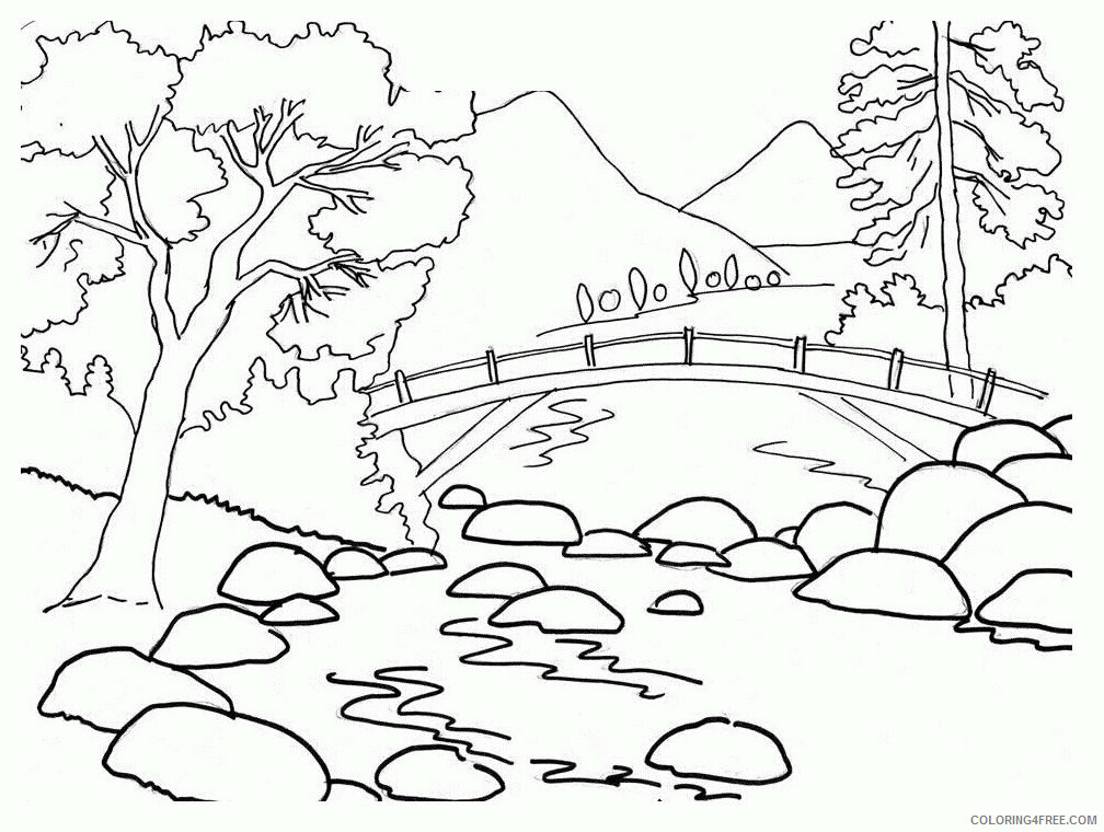 Adult Coloring Pages Landscapes Printable Sheets for adults landscapes 2021 a 1978 Coloring4free