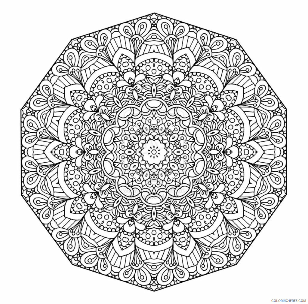 Adult Coloring Pages Mandalas Printable Sheets 29 Printable Mandala Abstract 2021 a 1990 Coloring4free