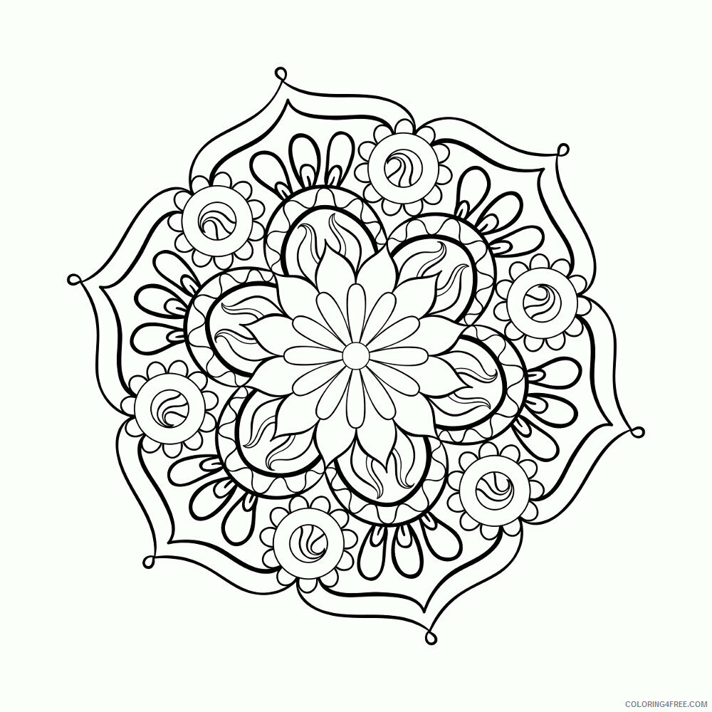 Adult Coloring Pages Mandalas Printable Sheets Adult Free and 2021 a 1993 Coloring4free