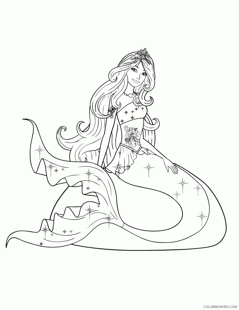 Adult Coloring Pages Mermaid Printable Sheets realistic mermaid for 2021 a 2030 Coloring4free