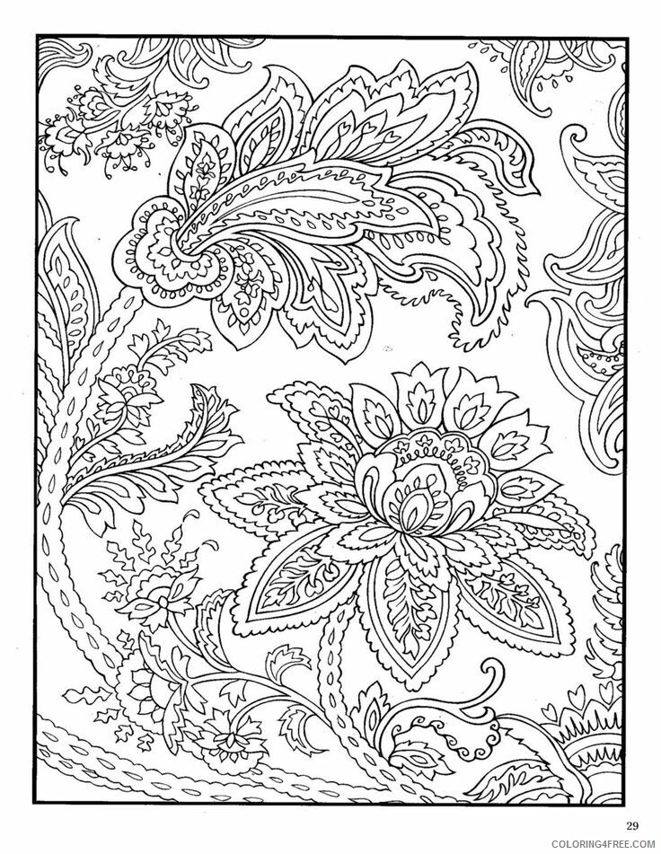 Adult Coloring Pages Paisley Printable Sheets Adult 2 Adult 2021 a 2060 Coloring4free