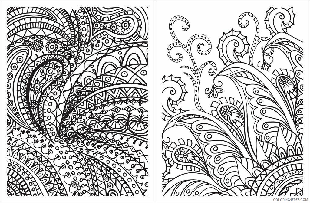 Adult Coloring Pages Paisley Printable Sheets Posh Adult Book Paisley 2021 a 2075 Coloring4free