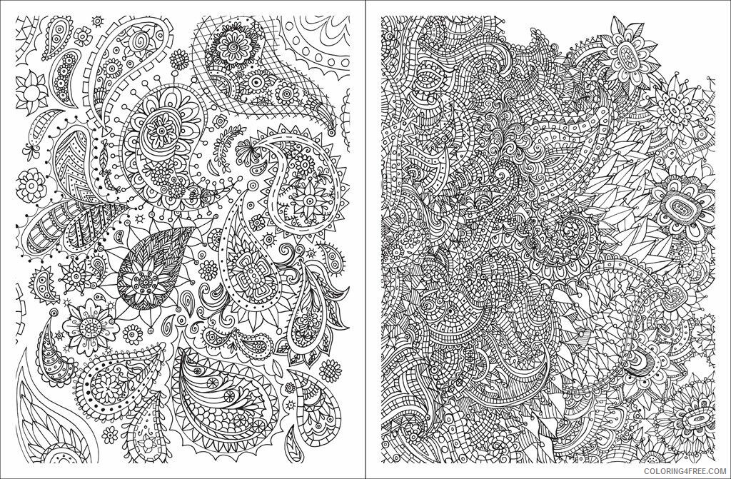 Adult Coloring Pages Paisley Printable Sheets Posh Adult Book Paisley 2021 a 2077 Coloring4free