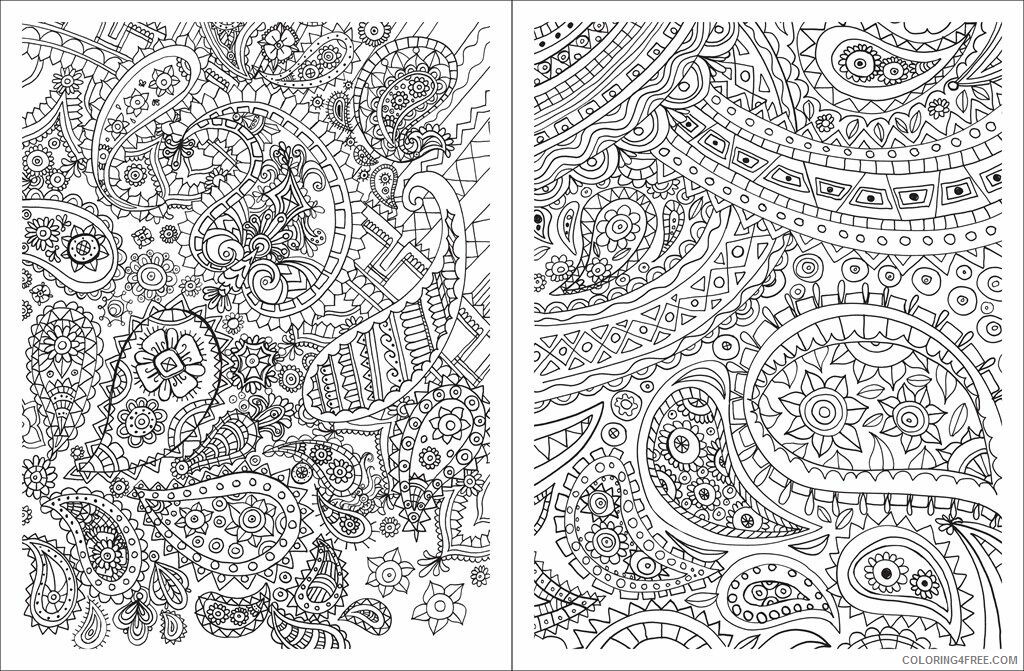 Adult Coloring Pages Paisley Printable Sheets Posh Adult Book Paisley 2021 a 2078 Coloring4free