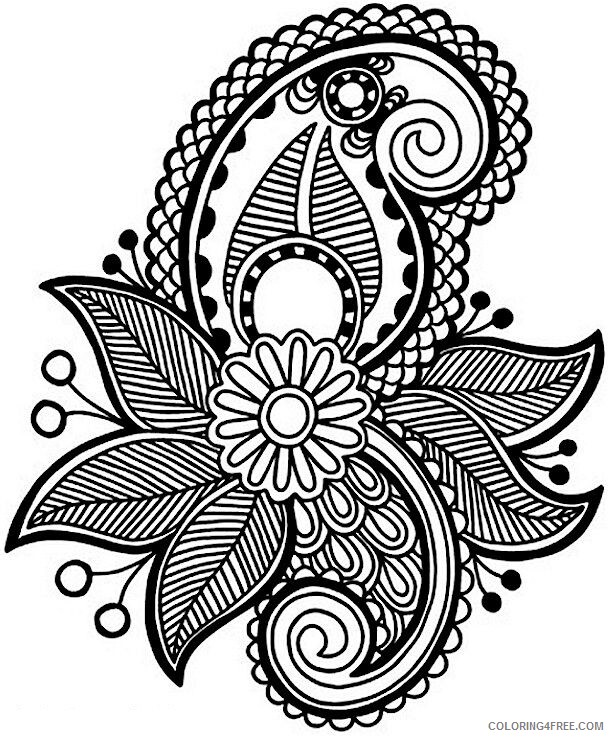 Adult Coloring Pages Paisley Printable Sheets ideas about Paisley Coloring 2021 a 2053 Coloring4free