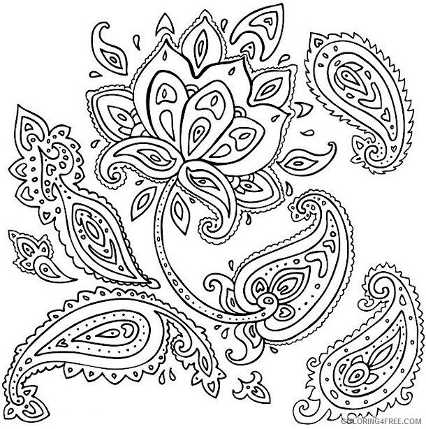 Adult Coloring Pages Paisley Printable Sheets ideas about Paisley Coloring 2021 a 2055 Coloring4free