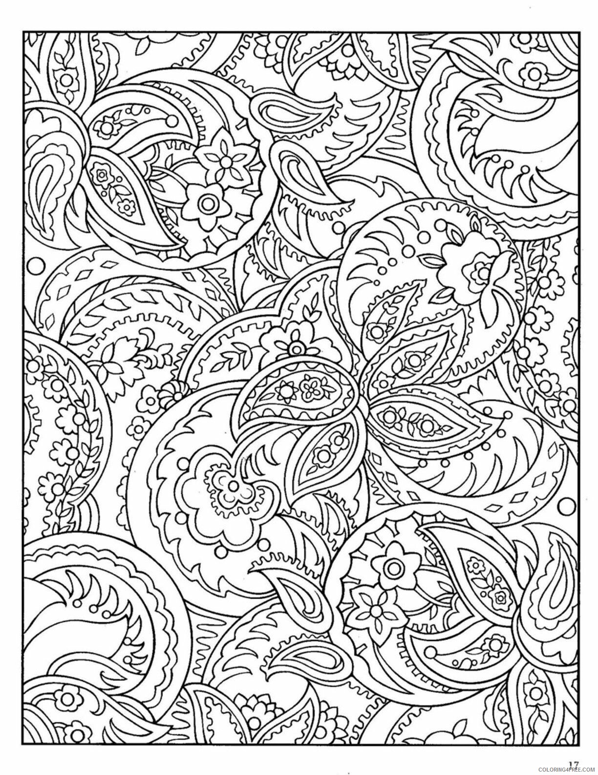 Adult Coloring Pages Paisley Printable Sheets paisley design Best 2021 a 2074 Coloring4free