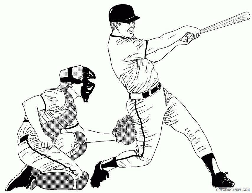 Adult Coloring Pages Red Sox Printable Sheets Baseball Bat Book Baseball 2021 a 2081 Coloring4free