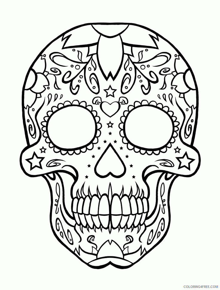 Adult Coloring Pages Skull Printable Sheets Decorated Skull jpg 2021 a 2108 Coloring4free