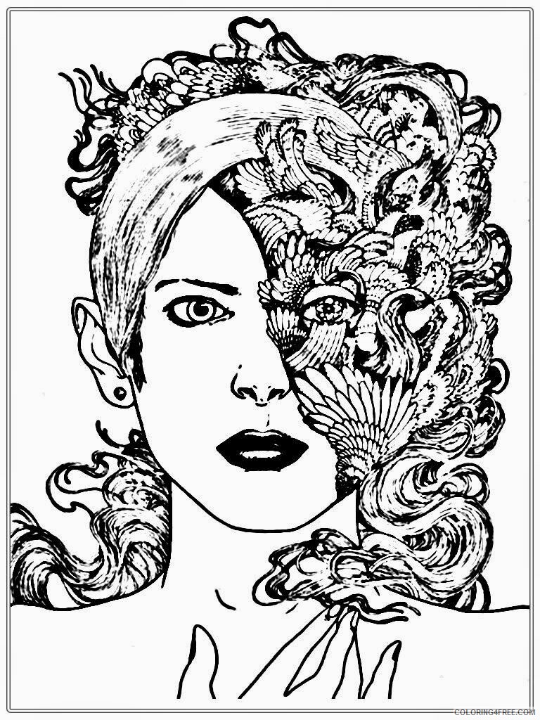 Adult Coloring Pages Skull Printable Sheets Pictures 2021 a 2100 Coloring4free