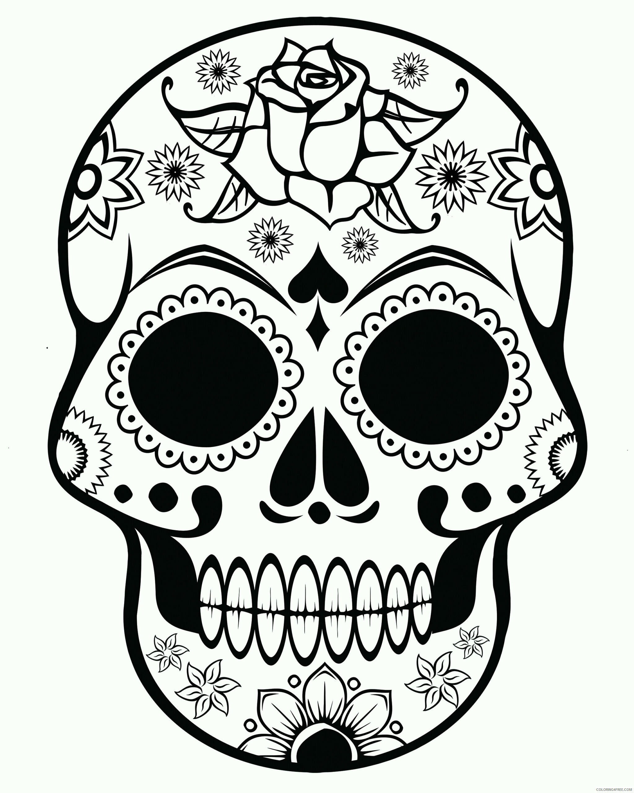 Adult Coloring Pages Skull Printable Sheets Skull Printables for 2021 a 2123 Coloring4free