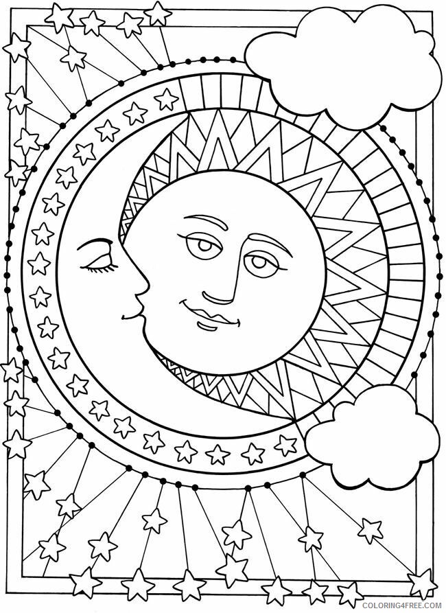 Adult Coloring Pages of The Sun Printable Sheets Adult Dover Publications 2021 a 2034 Coloring4free