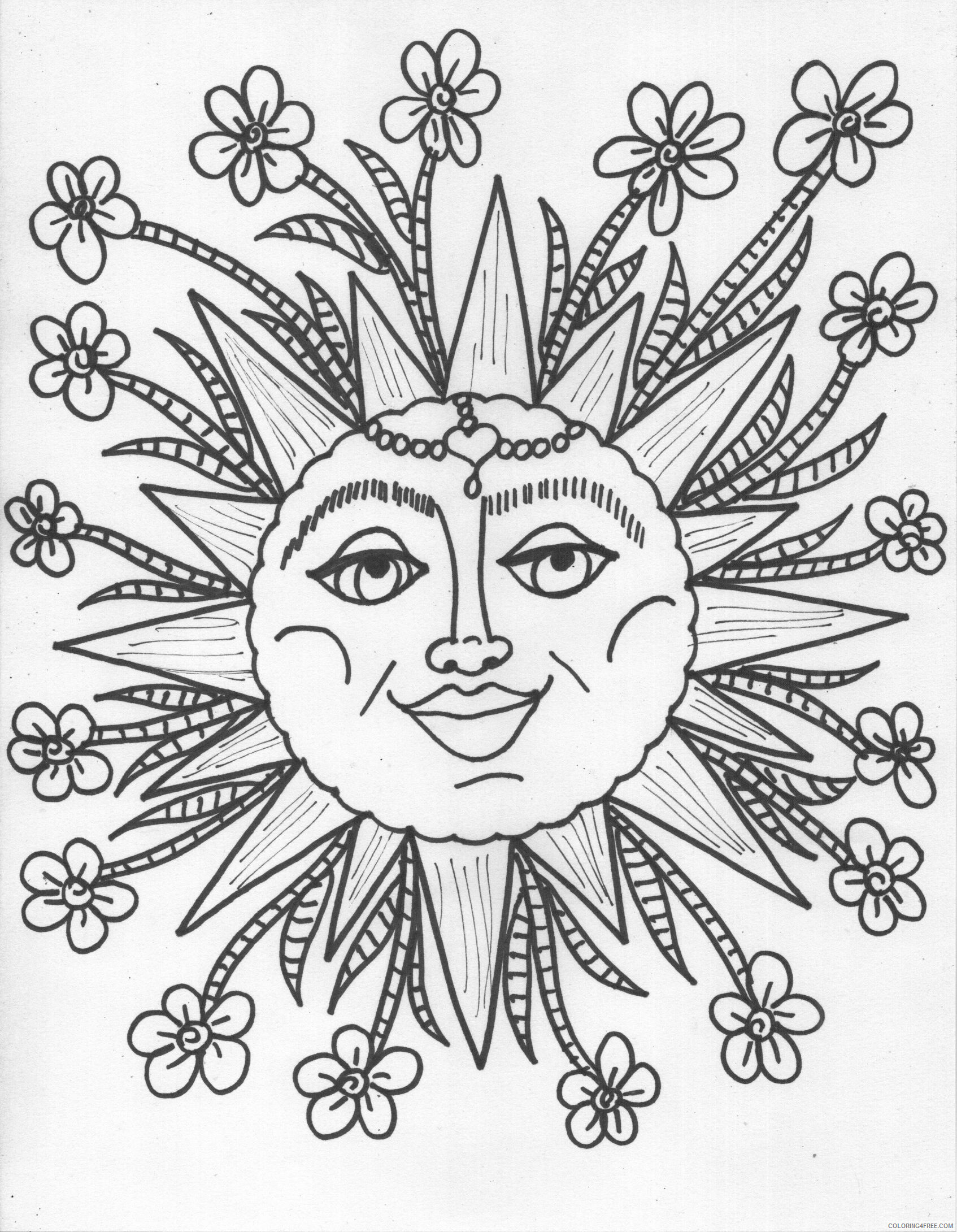 Adult Coloring Pages of The Sun Printable Sheets Best Photos of Sun Coloring 2021 a 2039 Coloring4free