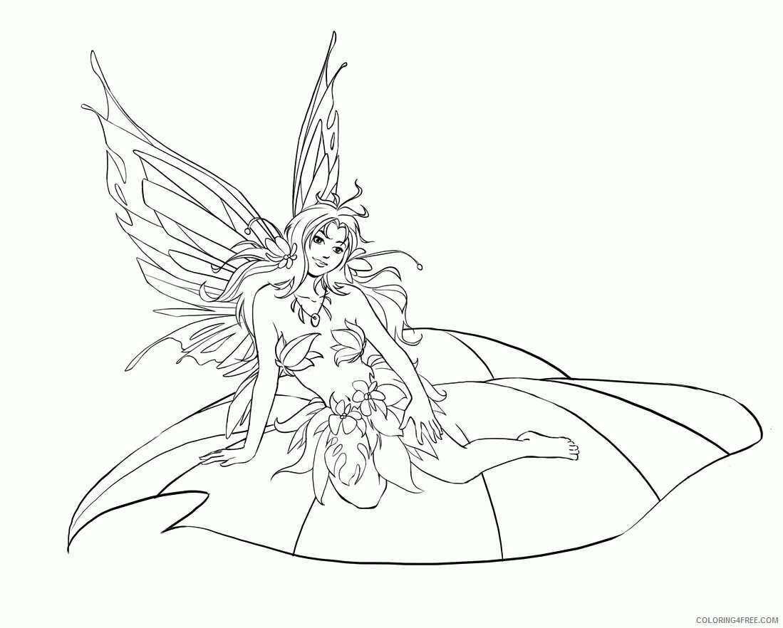 Adult Fairy Coloring Page Printable Sheets Fairy For Adults 2021 a 2169 Coloring4free
