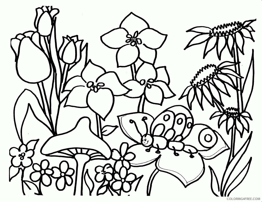 Adult Flower Coloring Pages Printable Sheets Flower ColoringMates jpg 2021 a 2185 Coloring4free