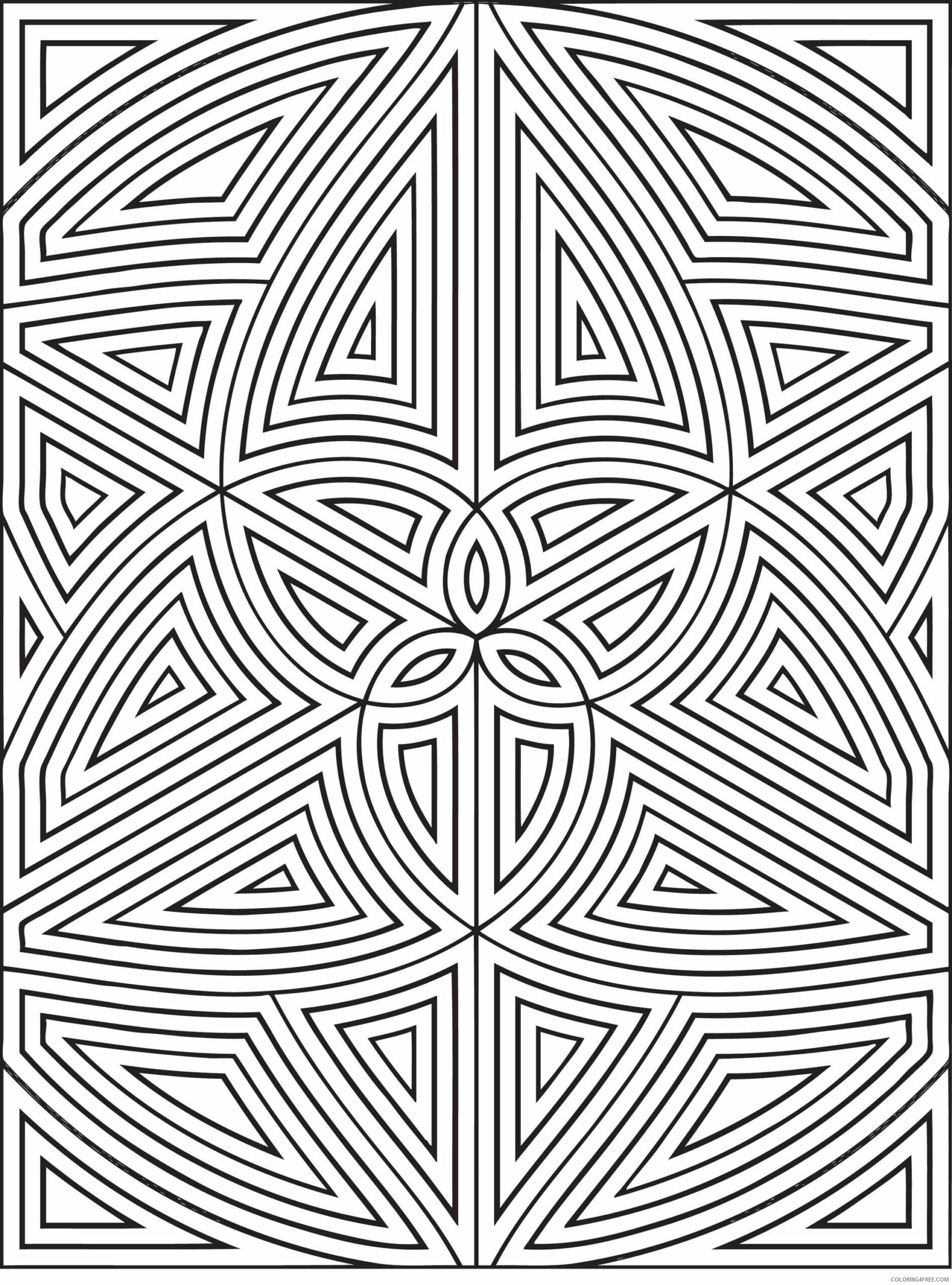 Adult Geometric Coloring Pages Printable Sheets 20 Free Pictures for Geometric 2021 a 2198 Coloring4free