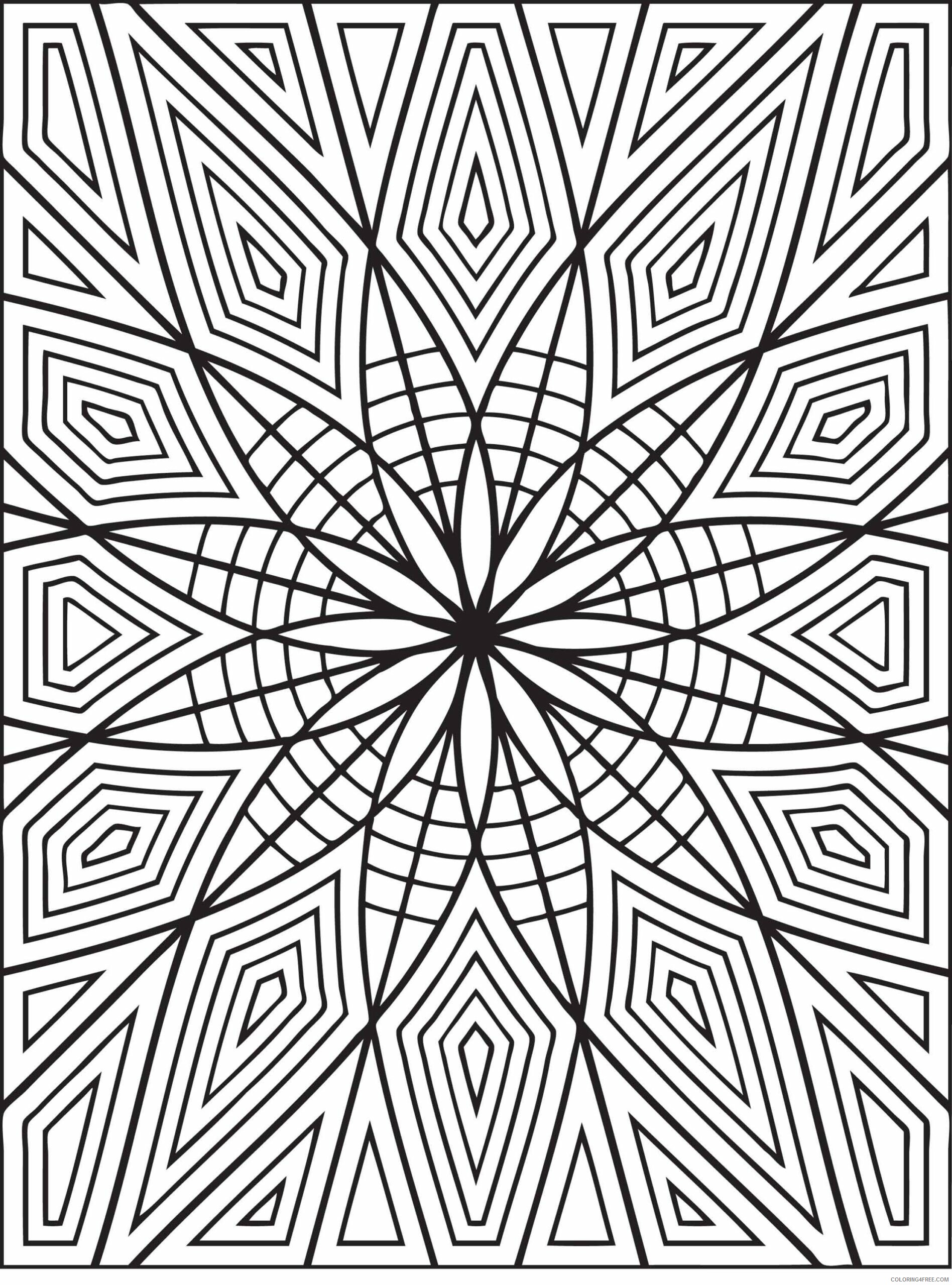 Adult Geometric Coloring Pages Printable Sheets 20 Free Pictures for Geometric 2021 a 2199 Coloring4free