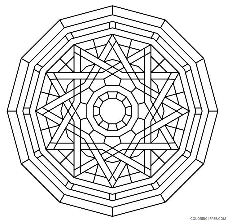 Adult Geometric Coloring Pages Printable Sheets Geometry Page Elemental 2021 a 2230 Coloring4free